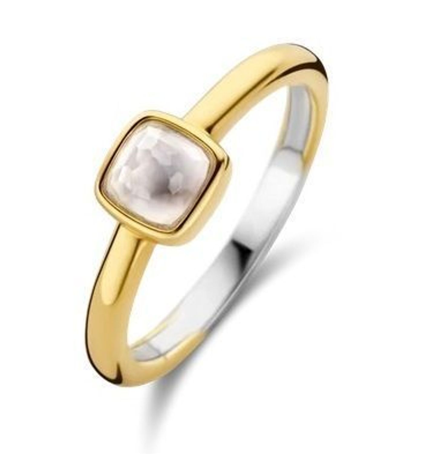 Srebrny pierścionek pozłacany Ti Sento z oczkiem z masy perłowej 12267MW (2).jpg