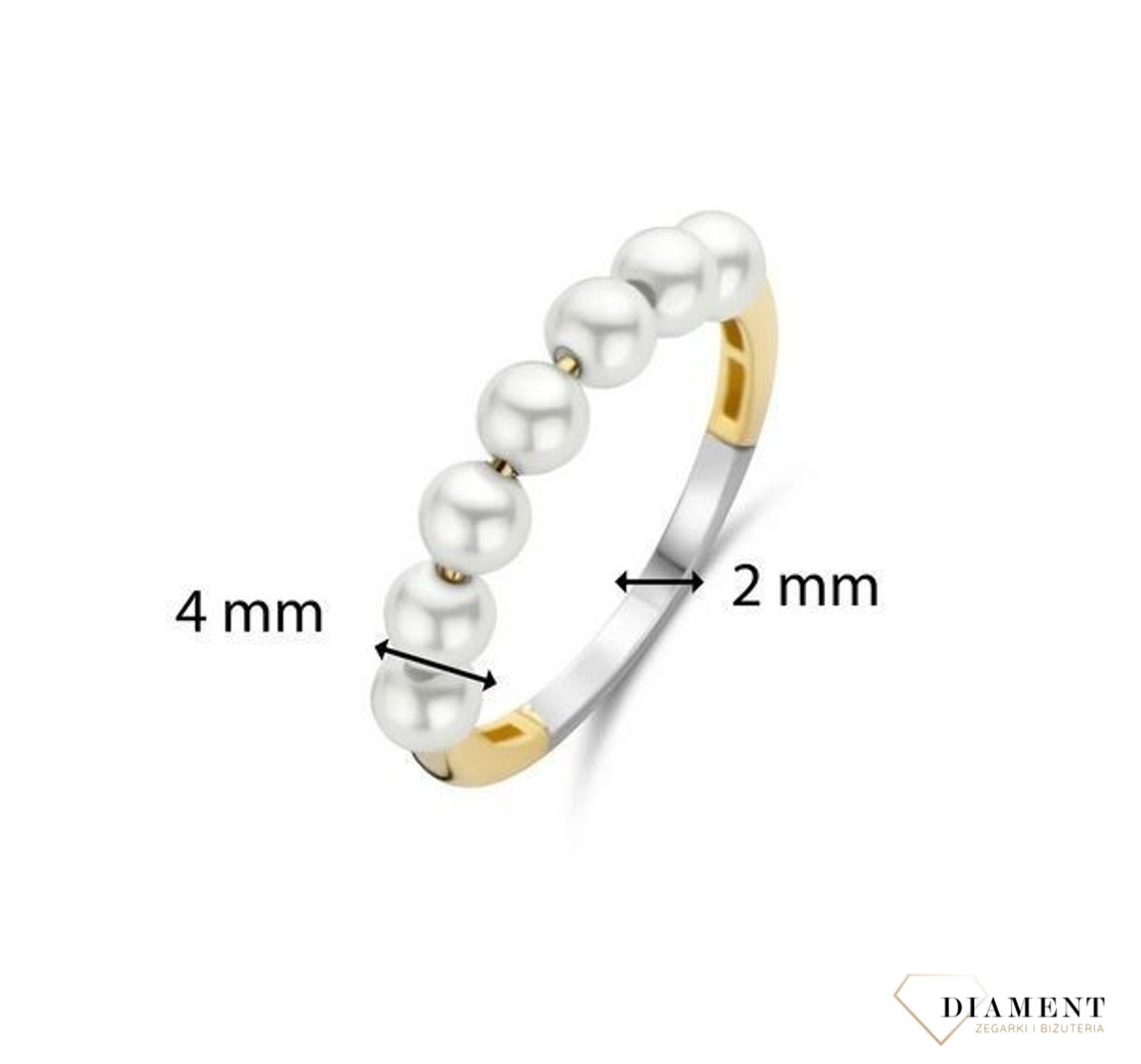 Srebrny pierścionek pozłacany Ti Sento z Perłą 12284YP. Wiecznie modne wzory, które sprawdzą się jako idealny prezent dla bliskiej osoby. Połącz pierścionek dowolnie z innymi produktami i stwórz modny zesta.jpg