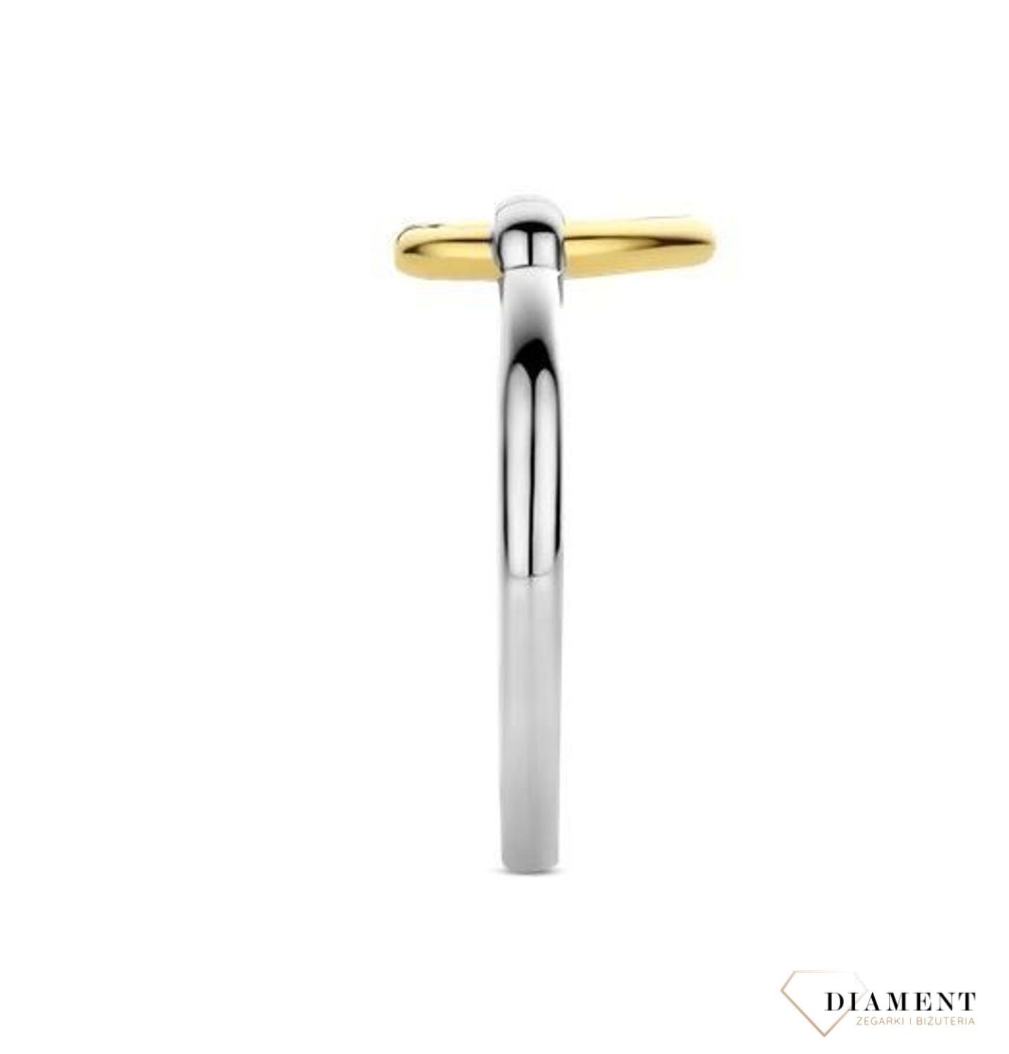 Srebrny pierścionek Ti Sento ze złotym sercem 12291SY rozmiar 14. Srebrne pierścionki to biżuteria ponadczasowa zawsze modna i pasująca do każdego stroju. Połącz pierścionek dowolnie z innymi.2.jpg