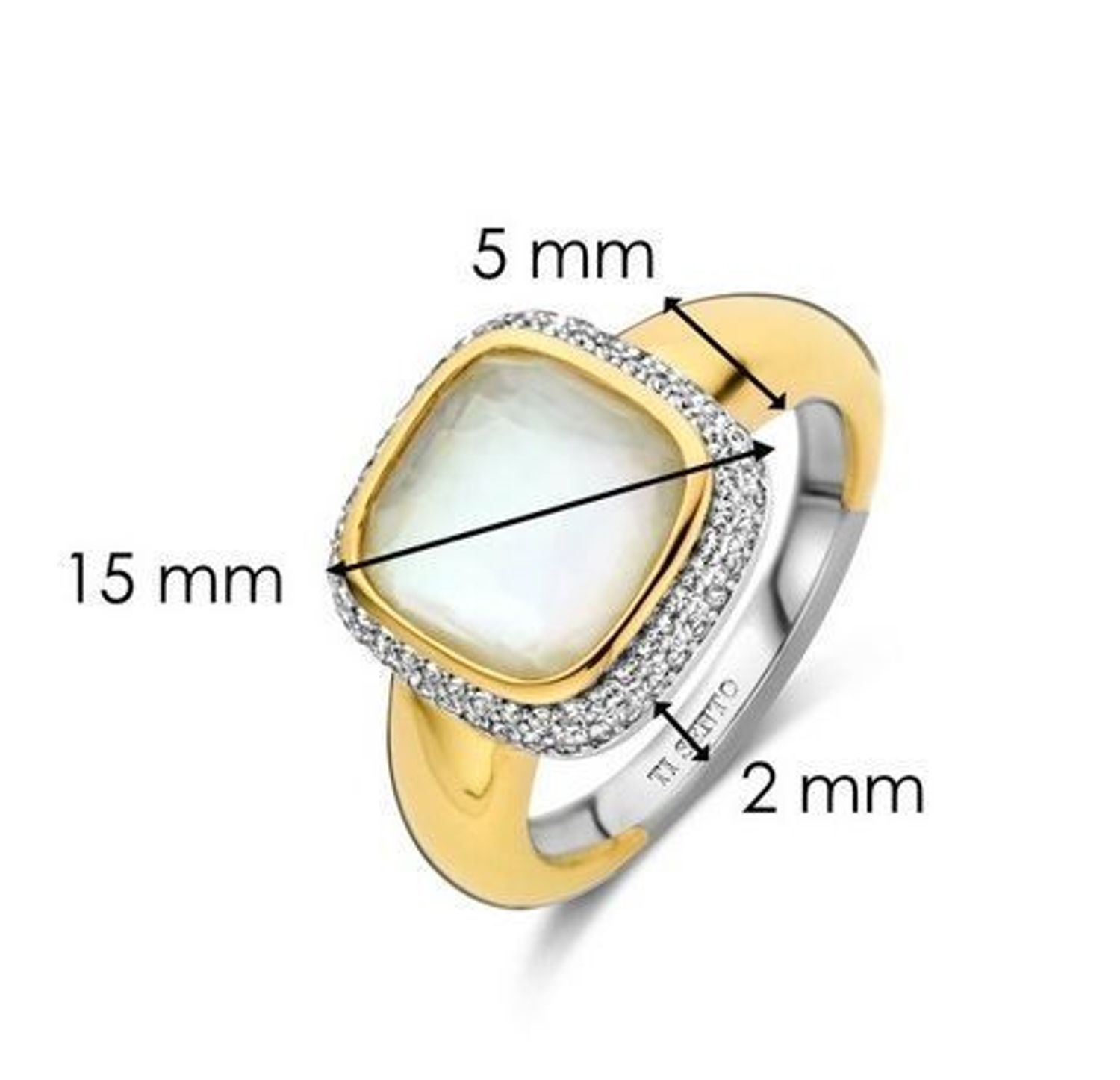 Pierścionek srebrny pozłacany z masą perłową TI SENTO 12330MW (2).jpg