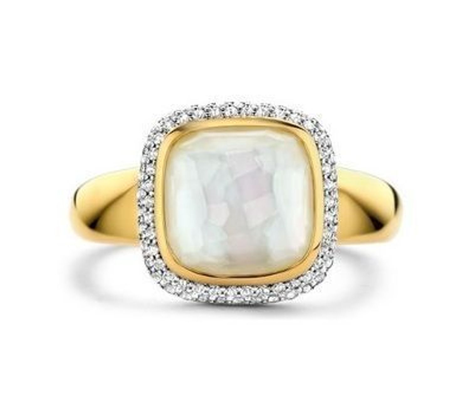 Pierścionek srebrny pozłacany z masą perłową TI SENTO 12330MW (2).jpg