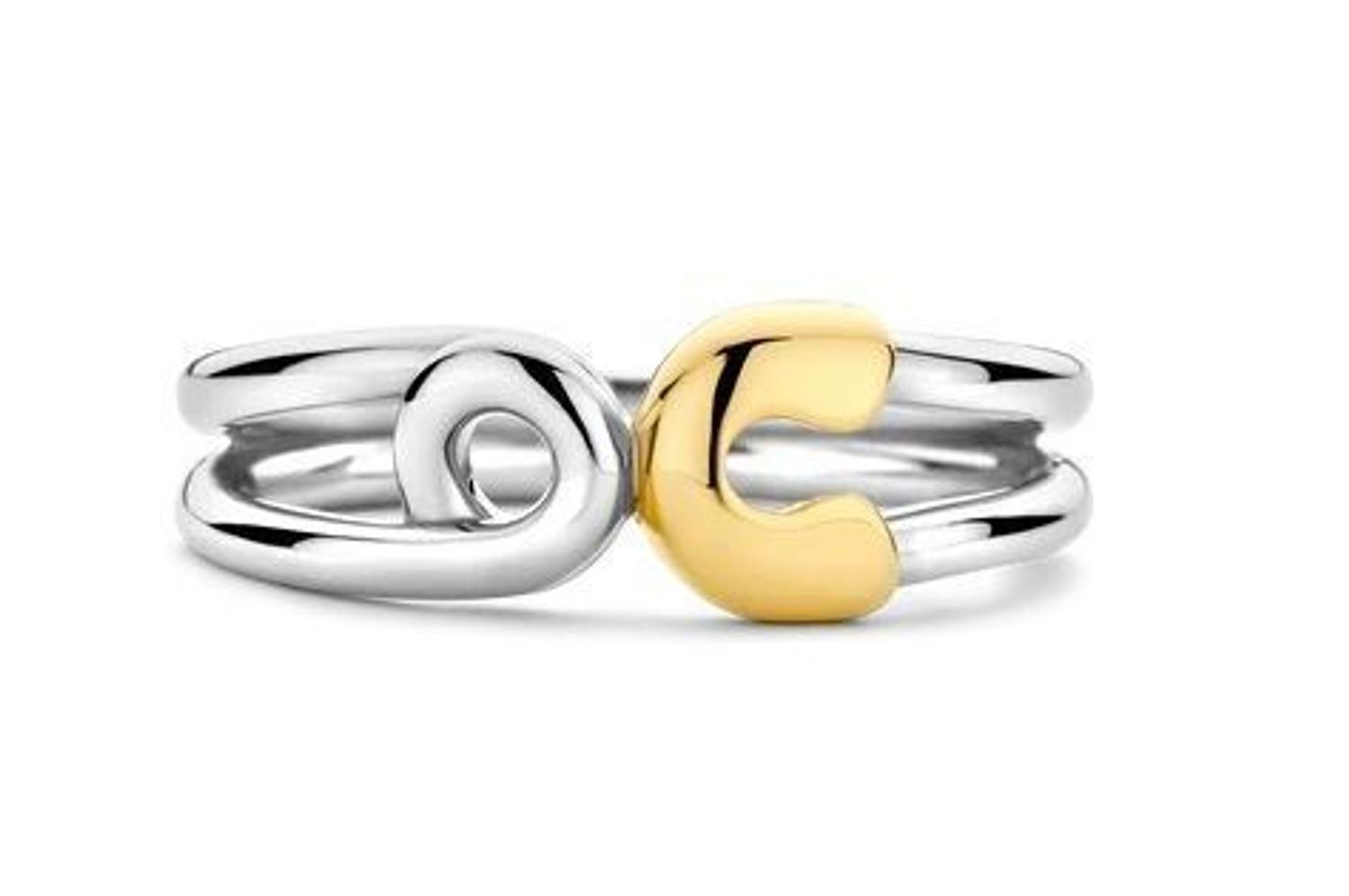 Srebrny pierścionek Ti Sento z dodatkiem złota 12333SY (2).jpg