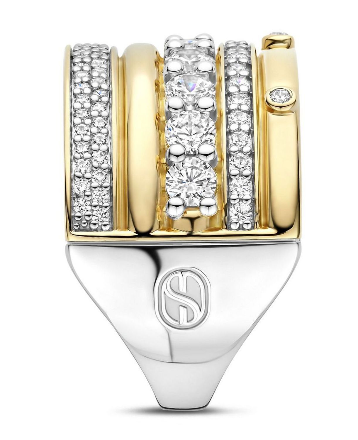 Pierścionek TI SENTO 12197MC – srebro 925 z powłoką żółtego złota i kolorowymi kamieniami. Hipoalergiczny i efektowny dodatek, symbol radości i wakacyjnej energii. Idealny do noszenia solo lub 1.jpg