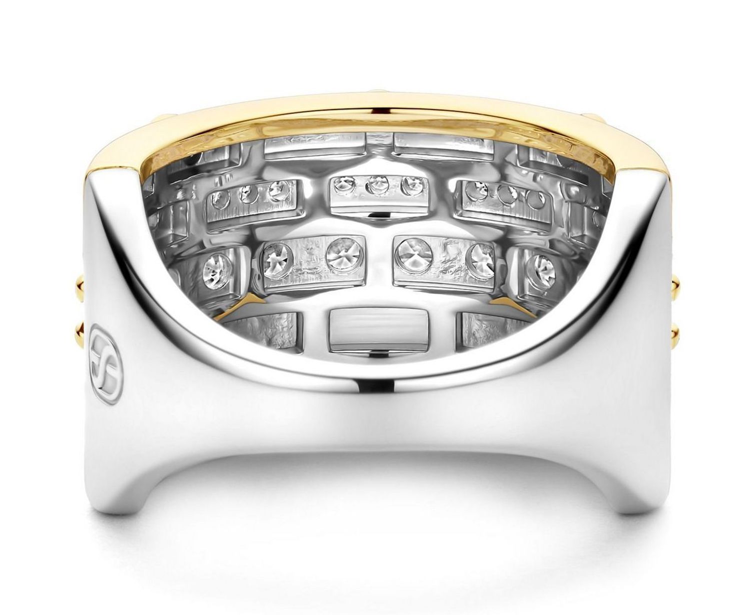 Pierścionek TI SENTO 12197MC – srebro 925 z powłoką żółtego złota i kolorowymi kamieniami. Hipoalergiczny i efektowny dodatek, symbol radości i wakacyjnej energii. Idealny do noszenia solo lub 1.jpg