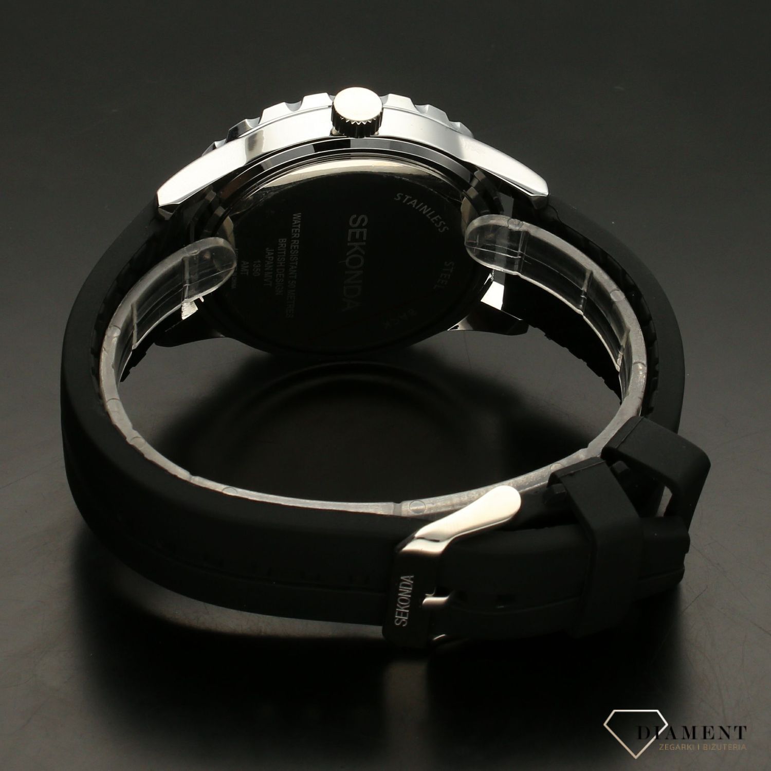 Zegarek męski na sportowym pasku silikonowym Sekonda 1350.jpg