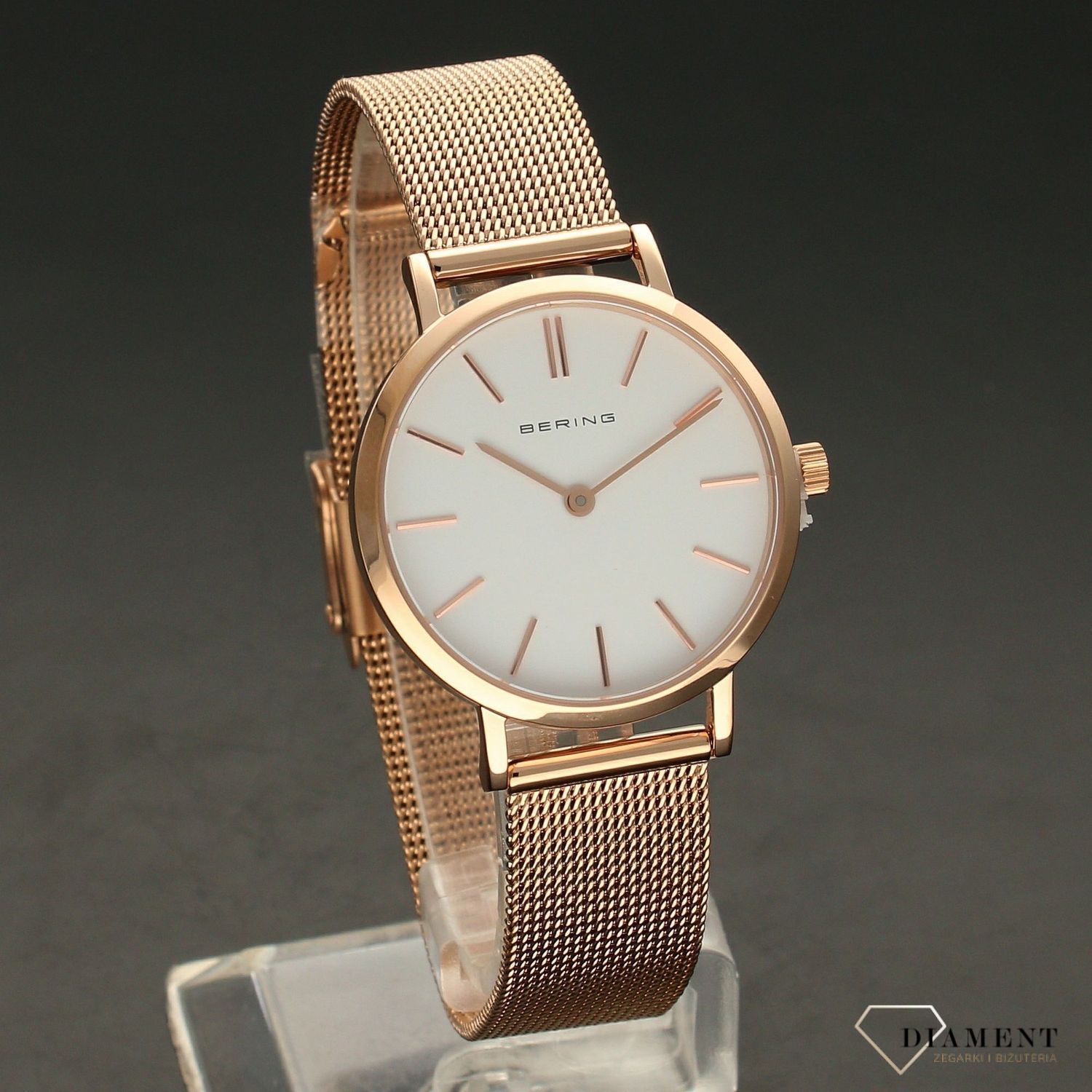 Zegarek damski na bransolecie Rose Gold BERING 14129-366.jpg