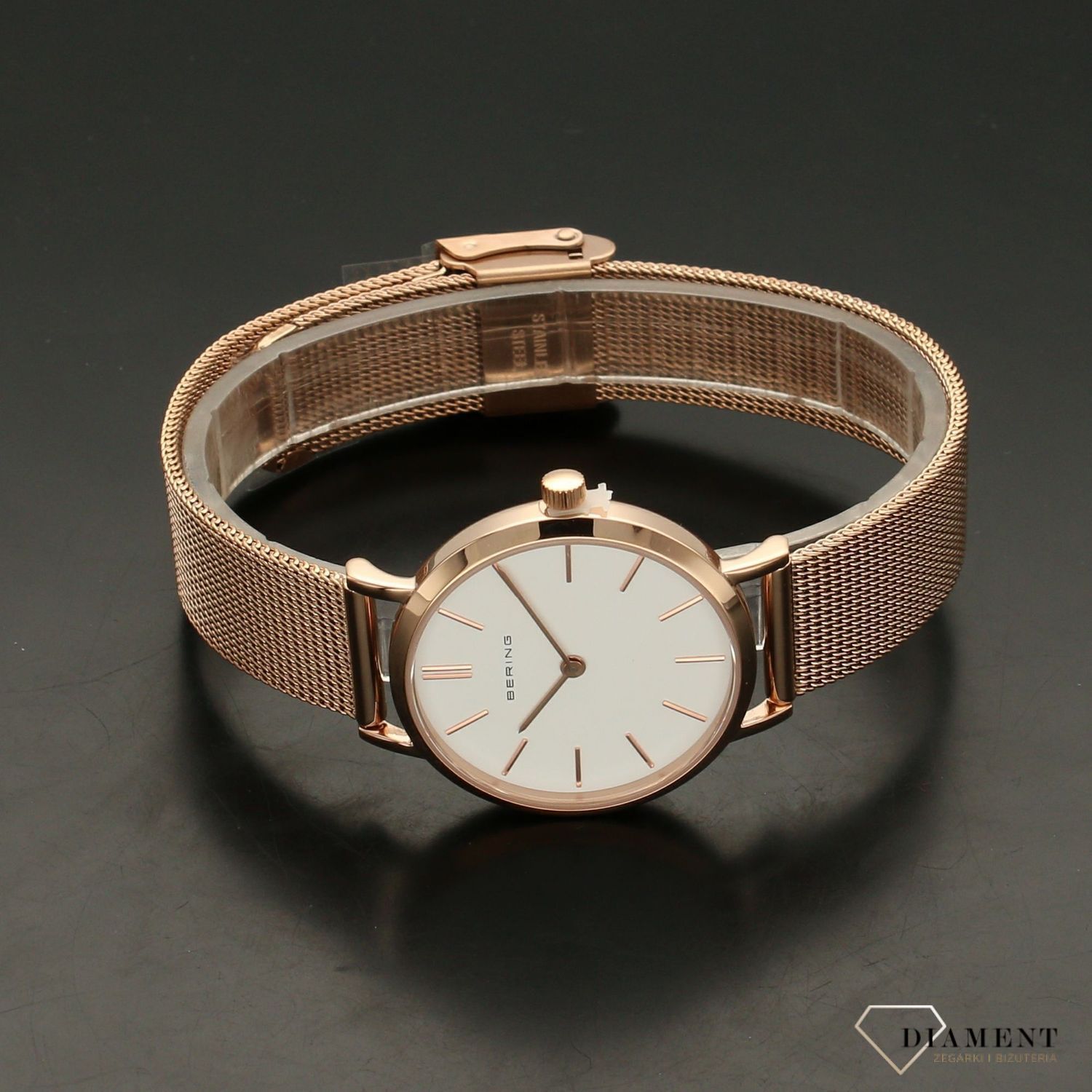 Zegarek damski na bransolecie Rose Gold BERING 14129-366.jpg
