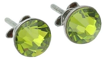 Srebrne kolczyki zielone z kryształkami Swarovski 925, 149327.jpg
