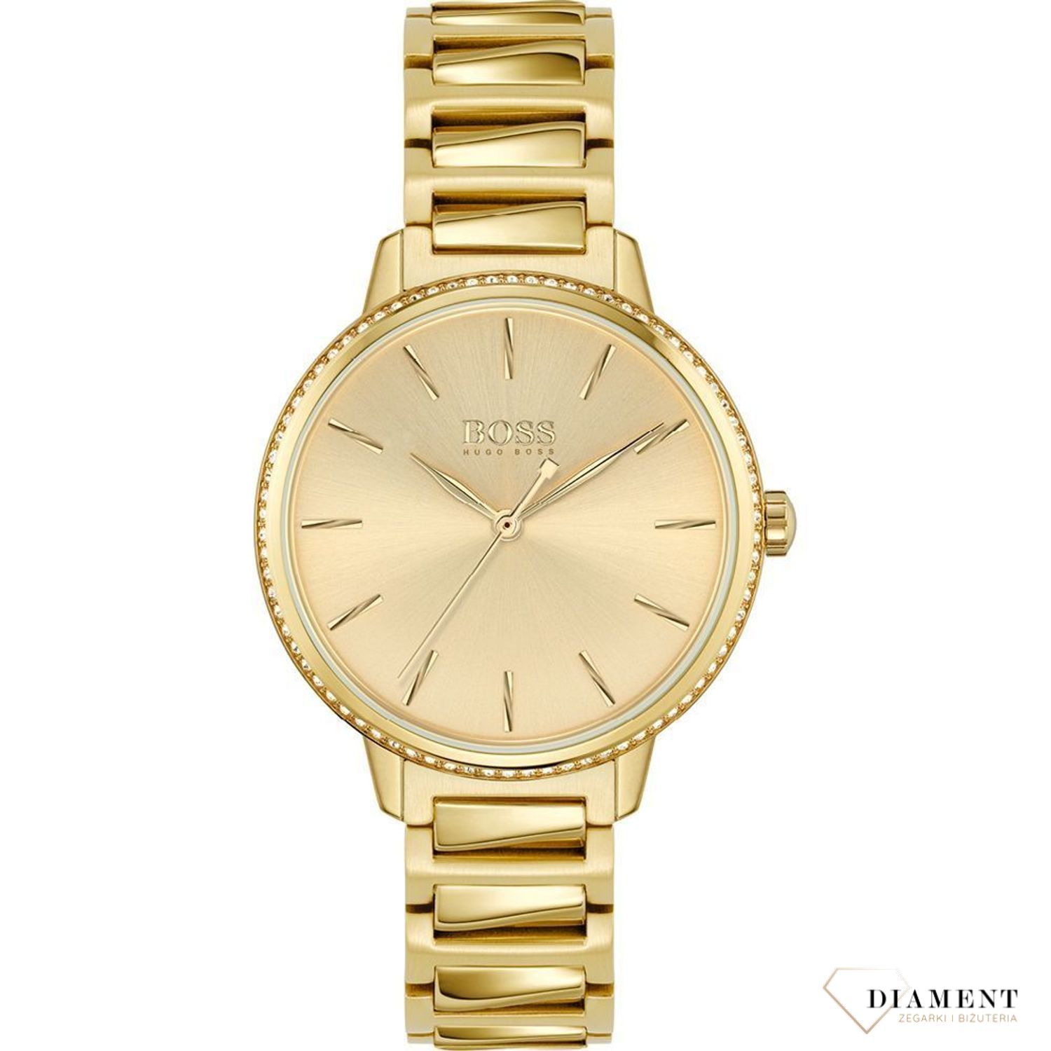 Zegarek damski Hugo Boss Signature 'Blask żółtego złota'.jpg