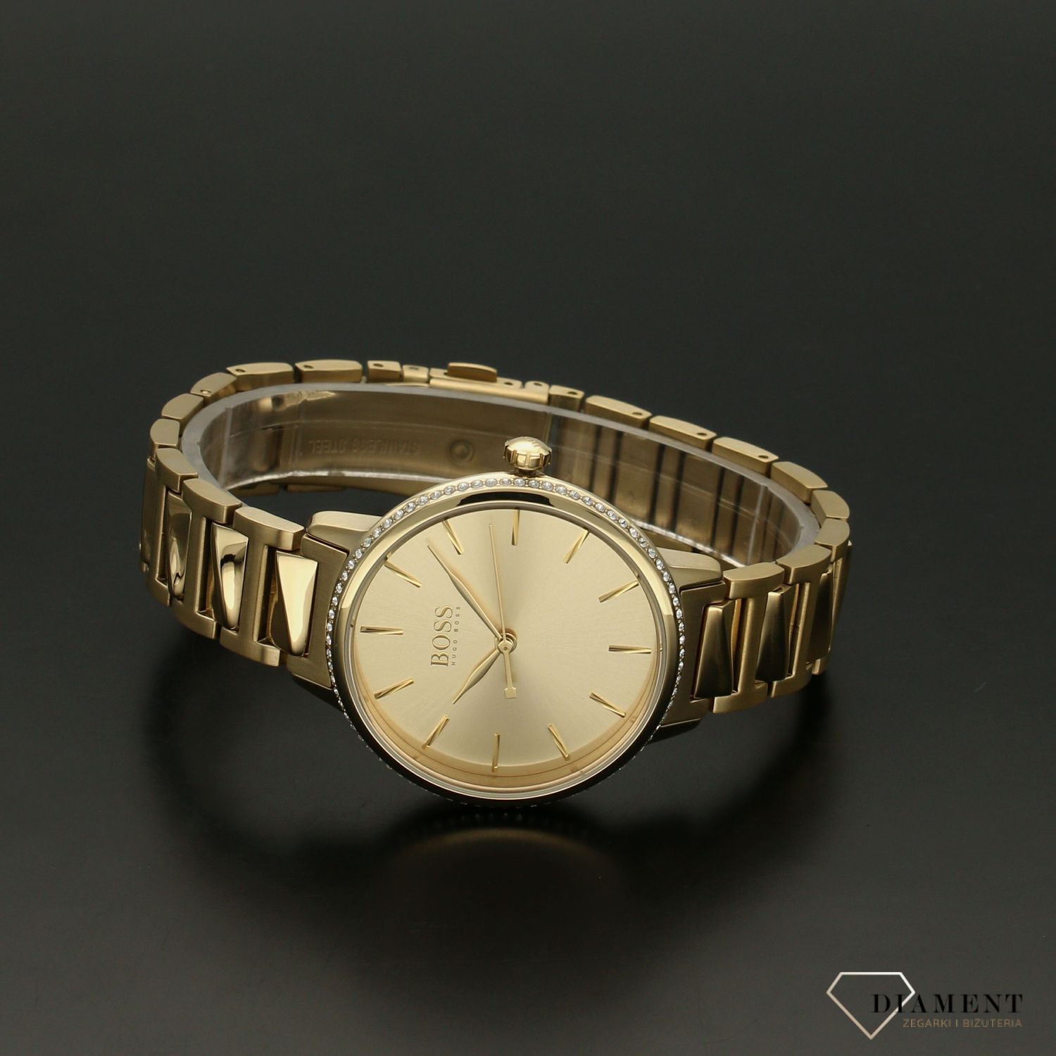 Zegarek damski Hugo Boss Signature 'Blask żółtego złota'.jpg