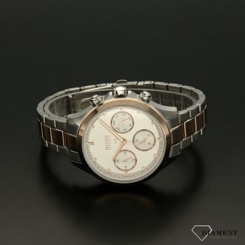 Zegarek damski Hugo Boss z złoto-srebrnej bransolecie. Masywny zegarek damski o numerze ref. 1502564 (3).jpg