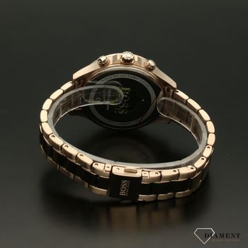Zegarek damski Hugo Boss z niebieską tarczą i cyrkoniami. bransoleta w kolorze różowego złota. Numer katalogowy 1502566 (4).jpg