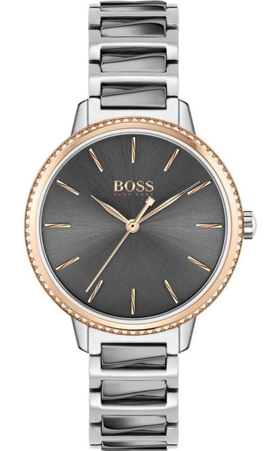 Zegarek damski Hugo Boss na bransolecie Singnature 'Ciemne szkiełka' 1502569l.jpg