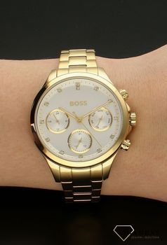 Zegarek damski HUGO BOSS Hera 1502628  to zegarek do pracy na stalowej, pięknie zdobionej bransolecie, najmodniejszy zegarek na zawsze. Zegarek elegancki o modnym look'u. Propozycja dla miłośników nowoczesnych tr.jpg
