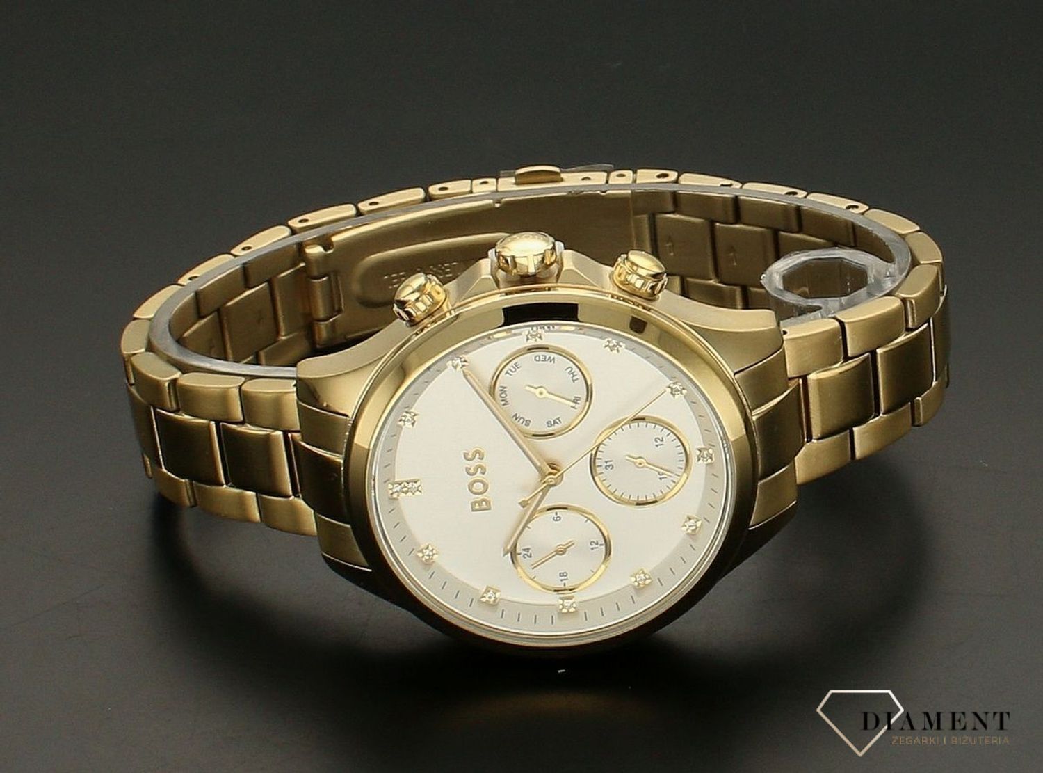 Zegarek damski HUGO BOSS Hera 1502628  to zegarek do pracy na stalowej, pięknie zdobionej bransolecie, najmodniejszy zegarek na zawsze. Zegarek elegancki o modnym look'u. Propozycja dla miłośników.jpg