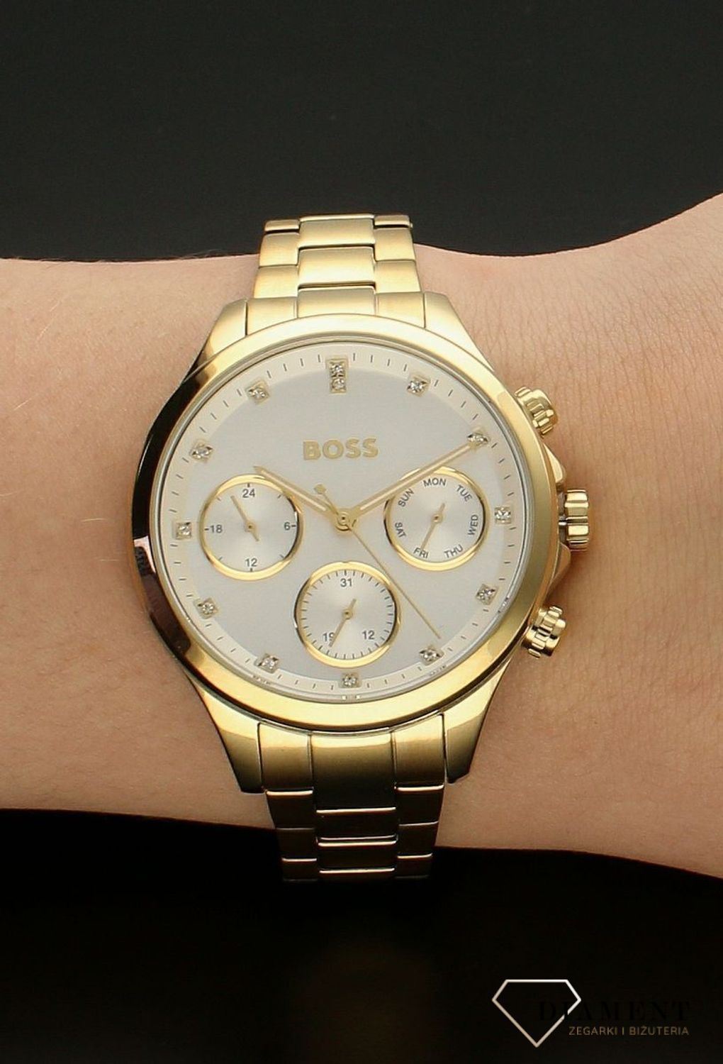 Zegarek damski HUGO BOSS Hera 1502628  to zegarek do pracy na stalowej, pięknie zdobionej bransolecie, najmodniejszy zegarek na zawsze. Zegarek elegancki o modnym look'u. Propozycja dla miłośników.jpg