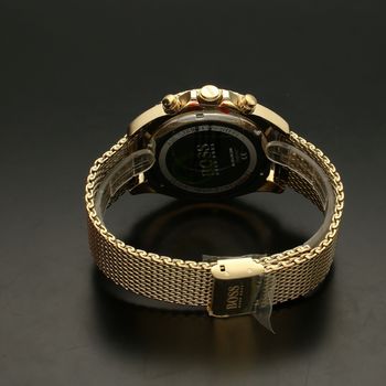 Zegarek męski na bransolecie Boss Ocean Edition Chrono 1513703 to czarno-złoty model modnego zegarka.  (4).jpg