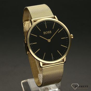 Zegarek damski na złotej bransolecie z czarną tarczą  Horizon 1513735 (1).jpg
