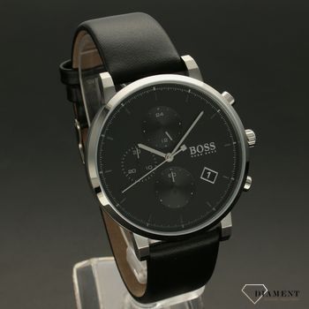 Zegarek męski Hugo Boss 1513804 Integrity na czarnym pasku to zegarek z kolekcji Hugo Boss. Zegarek na czarnym pasku w prostym minimalistycznym designu.  (1).jpg