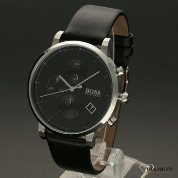 Zegarek męski Hugo Boss 1513804 Integrity na czarnym pasku to zegarek z kolekcji Hugo Boss. Zegarek na czarnym pasku w prostym minimalistycznym designu.  (2).jpg