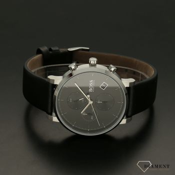 Zegarek męski Hugo Boss 1513804 Integrity na czarnym pasku to zegarek z kolekcji Hugo Boss. Zegarek na czarnym pasku w prostym minimalistycznym designu.  (3).jpg