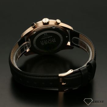 Zegarek męski Hugo Boss Skymaster 1513783 to najmodniejszy zegarek na czarnym, wytrzymałym pasku z kopertą o barwie różowego złota (1).jpg