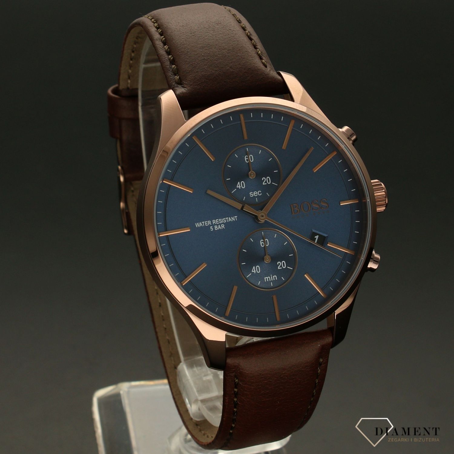 Zegarek męski Hugo Boss 1513804 Associate na brązowym pasku to zegarek z kolekcji Hugo Boss..jpg