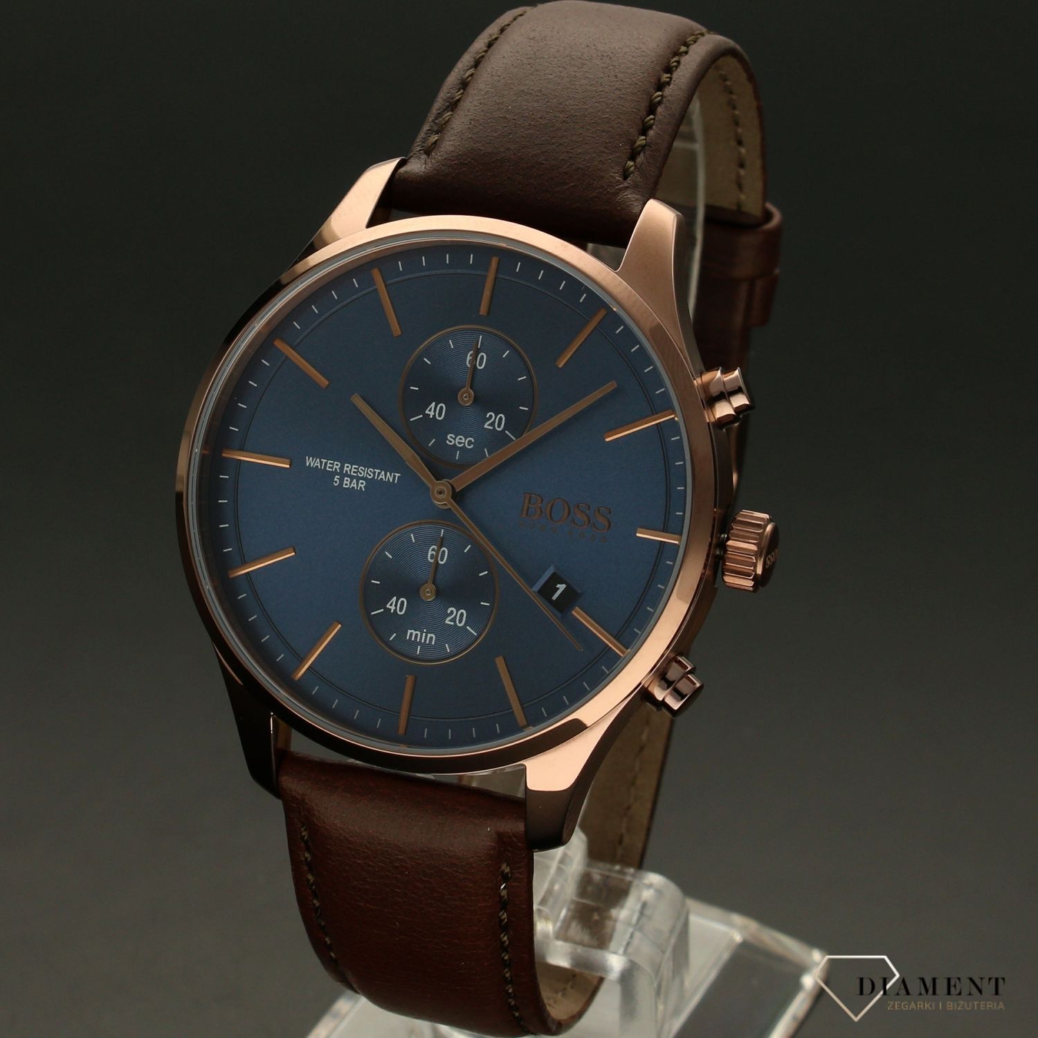 Zegarek męski Hugo Boss 1513804 Associate na brązowym pasku to zegarek z kolekcji Hugo Boss..jpg