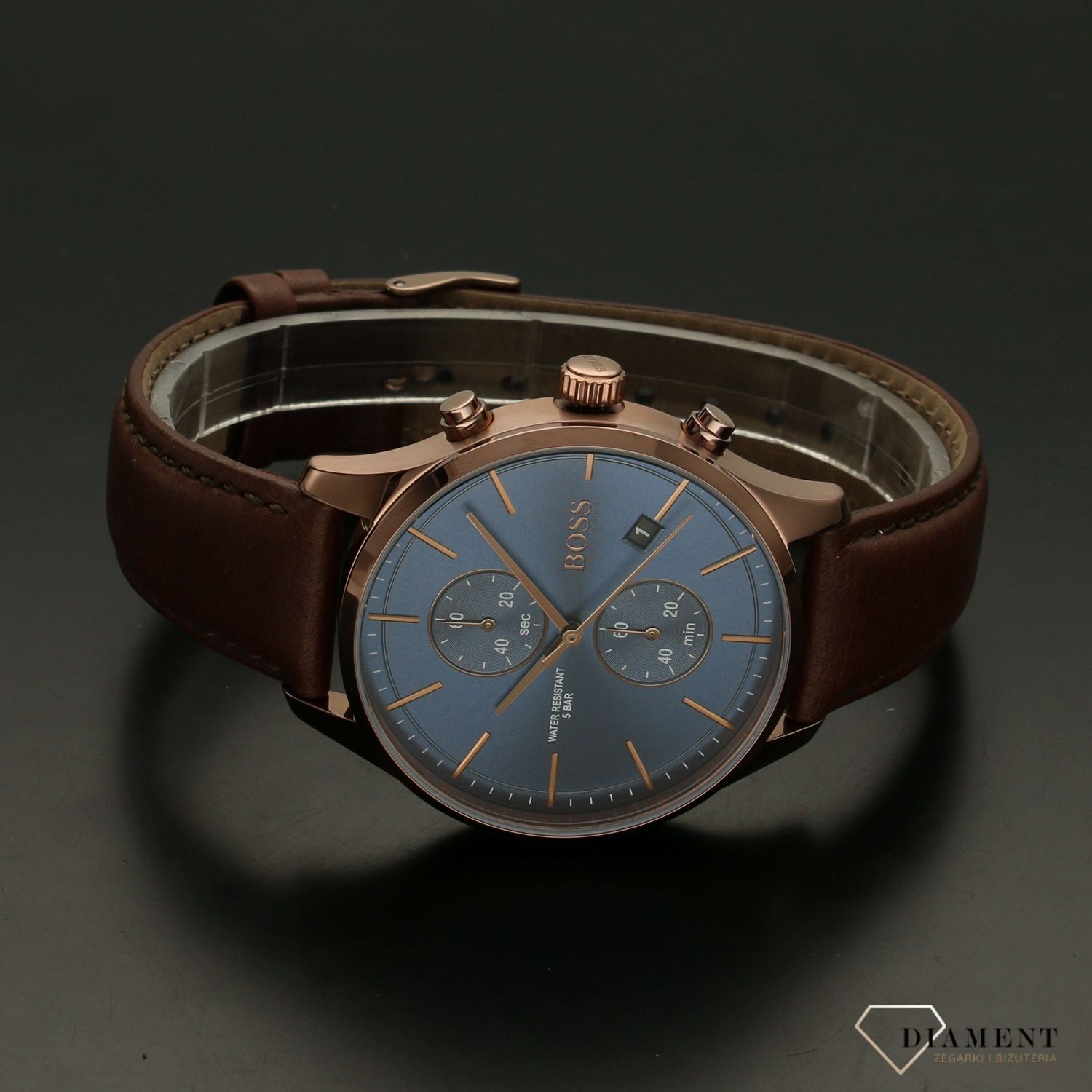 Zegarek męski Hugo Boss 1513804 Associate na brązowym pasku to zegarek z kolekcji Hugo Boss..jpg