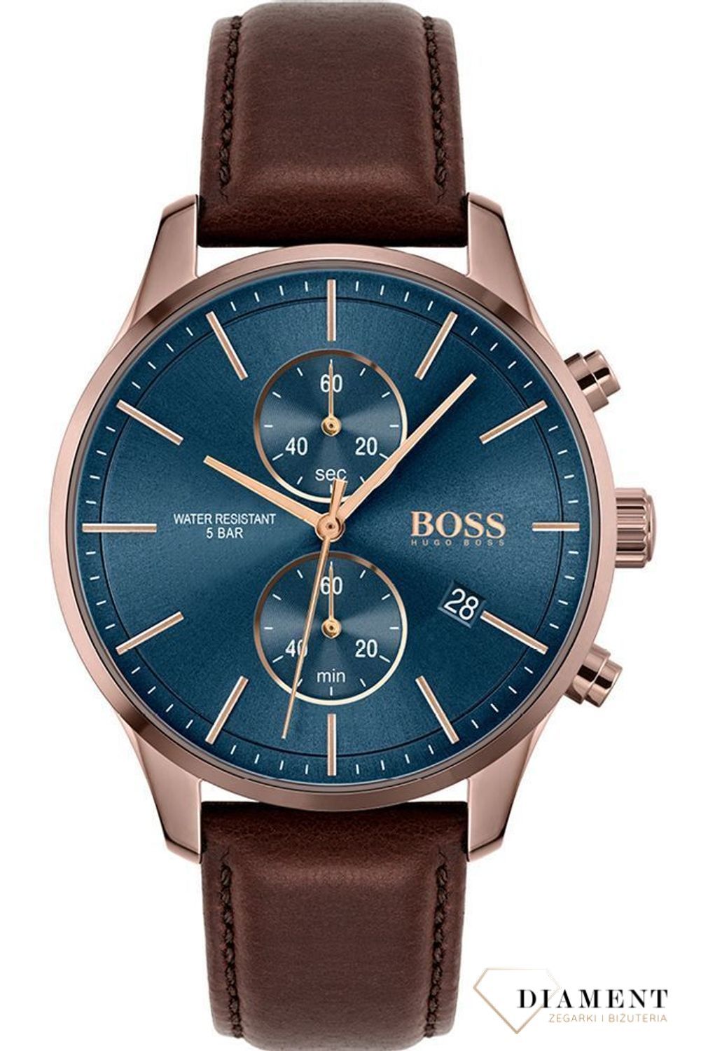 Zegarek męski Hugo Boss 1513804 Associate na brązowym pasku to zegarek z kolekcji Hugo Boss..jpg