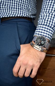 Zegarek męski Hugo Boss Associate 'Przystojny BOSS' 1513805 to zegarek do pracy na stalowej, wytrzymałej bransolecie, najmodniejszy zegarek na zawsze.  (2).JPG