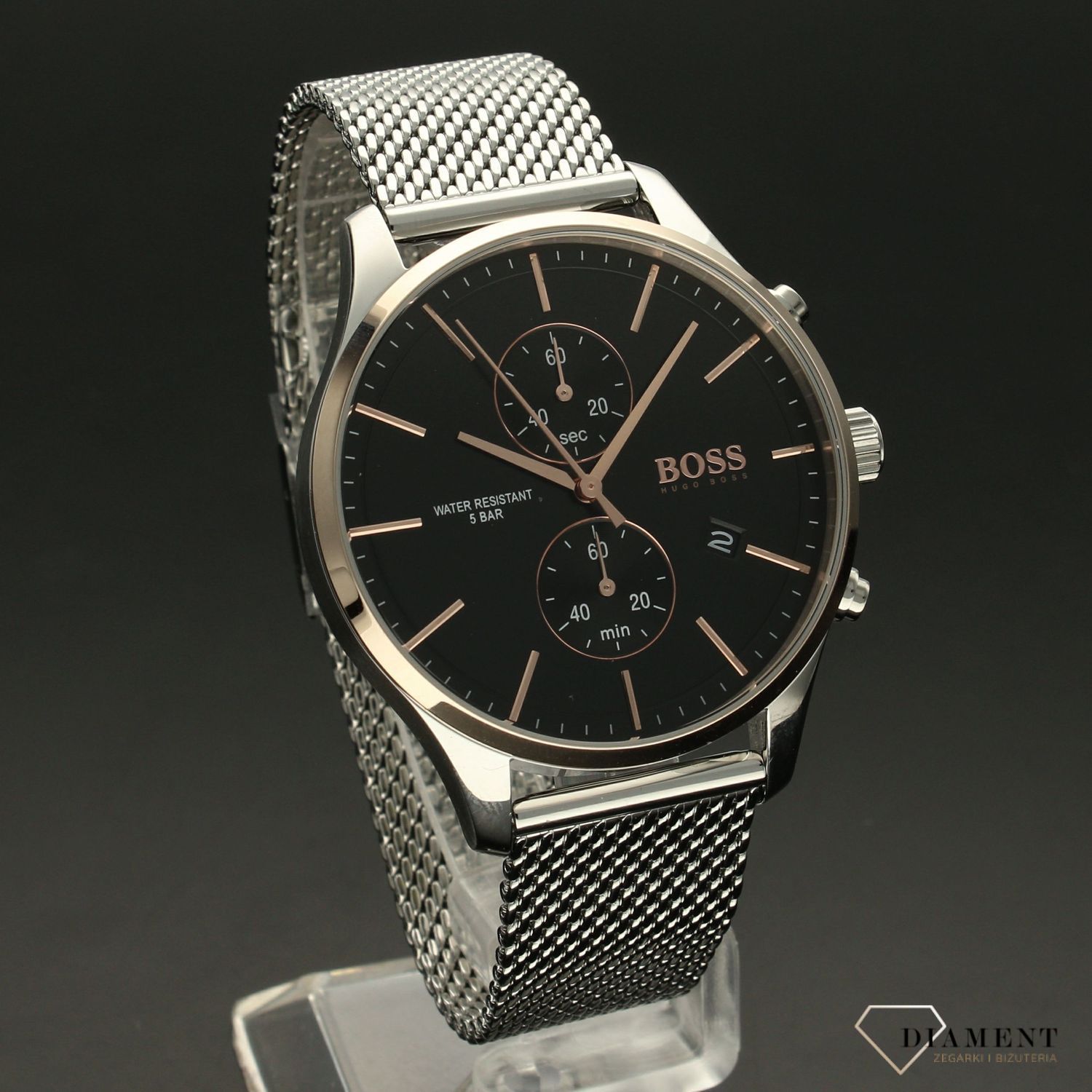 Zegarek męski Hugo Boss Associate 'Przystojny BOSS' 1513805 to zegarek do pracy na stalowej, wytrzymałej bransolecie, najmodniejszy zegarek na zawsze. Zegarek elegancki o modnym look'u..jpg