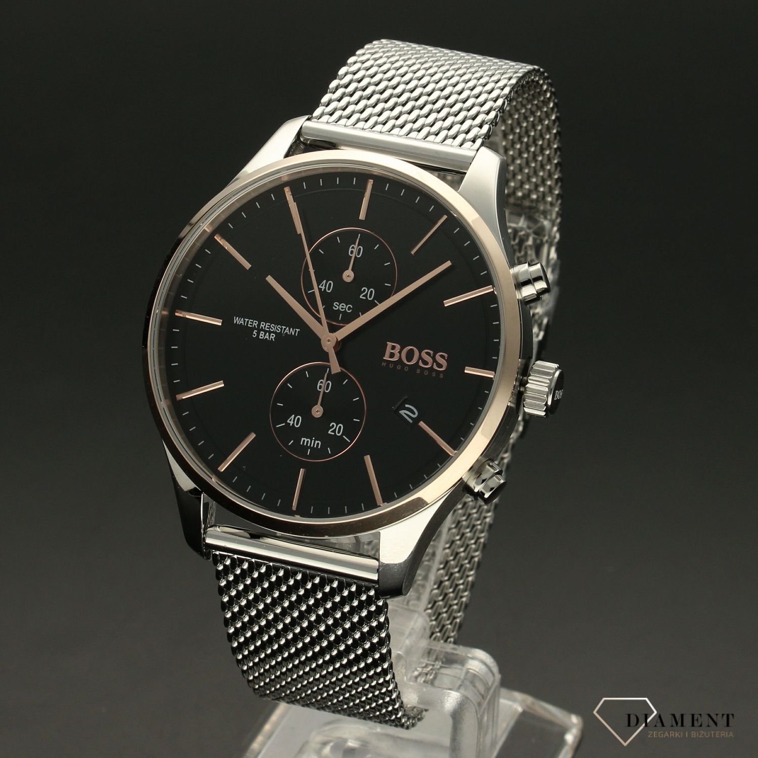 Zegarek męski Hugo Boss Associate 'Przystojny BOSS' 1513805 to zegarek do pracy na stalowej, wytrzymałej bransolecie, najmodniejszy zegarek na zawsze. Zegarek elegancki o modnym look'u..jpg