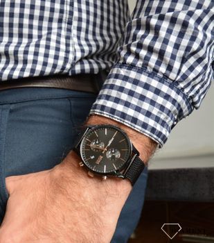 Zegarek męski Hugo Boss Associate 'Męski BOSS' 1513811 to zegarek do pracy na stalowej, wytrzymałej bransolecie, najmodniejszy zegarek na zawsze (2).JPG