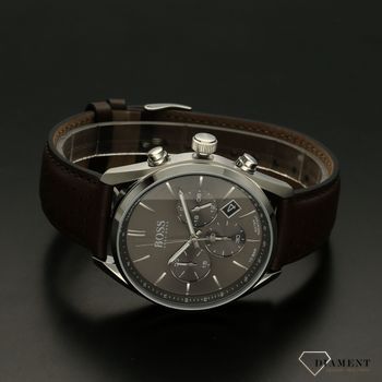 Zegarek męski Hugo Boss 1513815 na brązowym pasku z chronografem.  (3).jpg
