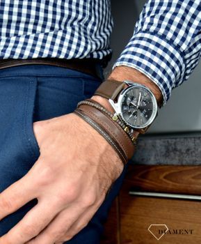 Zegarek męski Hugo Boss Champion 'Czekoladowy BOSS' 1513815 to zegarek do pracy na skórzanym, wytrzymałym pasku, najmodniejszy zegarek na zawsze (5).JPG