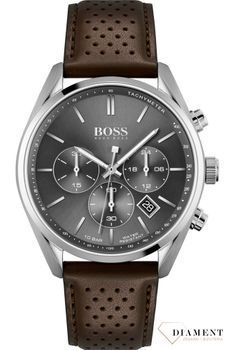 Zegarek męski Hugo Boss Champion 'Czekoladowy BOSS' 1513815 to zegarek do pracy na skórzanym, wytrzymałym pasku, najmodniejszy zegarek na zawsze..jpg