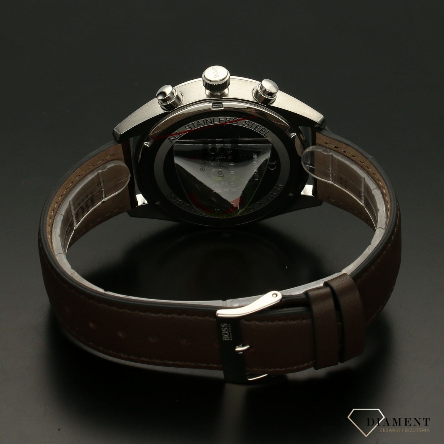 Zegarek męski Hugo Boss Champion 'Czekoladowy BOSS' 1513815 to zegarek do pracy na skórzanym, wytrzymałym pasku, najmodniejszy zegarek na zawsze..jpg
