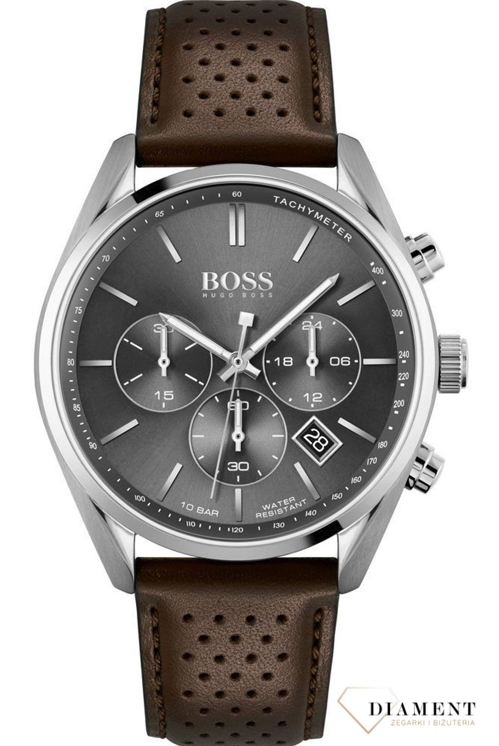 Zegarek męski Hugo Boss Champion 'Czekoladowy BOSS' 1513815 to zegarek do pracy na skórzanym, wytrzymałym pasku, najmodniejszy zegarek na zawsze..jpg