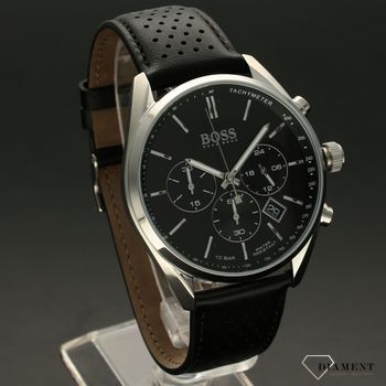 Zegarek męski Hugo Boss 1513816 Champion to najmodniejszy zegarek na czarnym, wytrzymałym pasku z kopertą ze stali. Zegarek dla prawdziwego faceta z czarną tarczą i prostymi indeksami oraz logiem.jpg