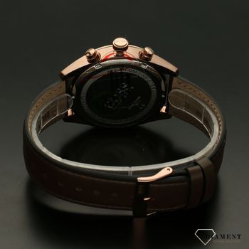 Zegarek męski Hugo Boss Champion Chrono 1513817 to najmodniejszy zegarek na brązowym, wytrzymałym pasku z kopertą o barwie różowego złota (4).jpg