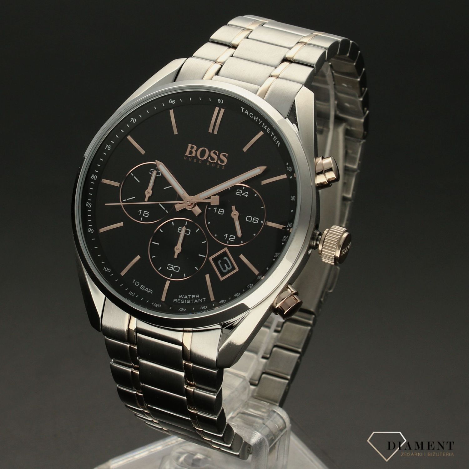 Zegarek męski Hugo Boss Champion 'Odważny BOSS' 1513819 to zegarek do pracy na stalowej, wytrzymałej bransolecie,.jpg