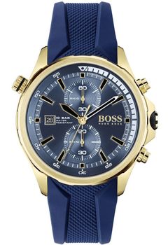 Zegarek męski złoty na pasku Hugo Boss Globertotter 1513822.jpg