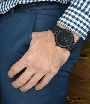 Zegarek męski Hugo Boss 1513826 'Czarny BOSS' to zegarek do garnituru na stalowej, czarnej bransolecie typu mesh z japońskim mechanizmem (1).JPG