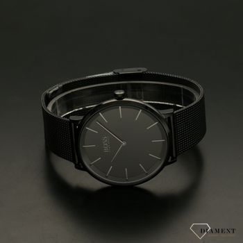 Zegarek męski Hugo Boss 1513826 'Czarny BOSS' to zegarek do garnituru na stalowej, czarnej bransolecie typu mesh z japońskim mechanizmem. Zegarek elegancki o modnym look'u (3).jpg