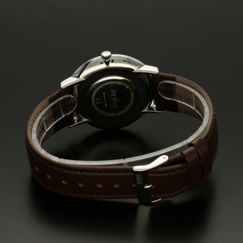 Zeagrek męski Hugo Boss na brązowym pasku. Klasyczny, płaski zegarek. Numer katalogowy 1513829 (4).jpg