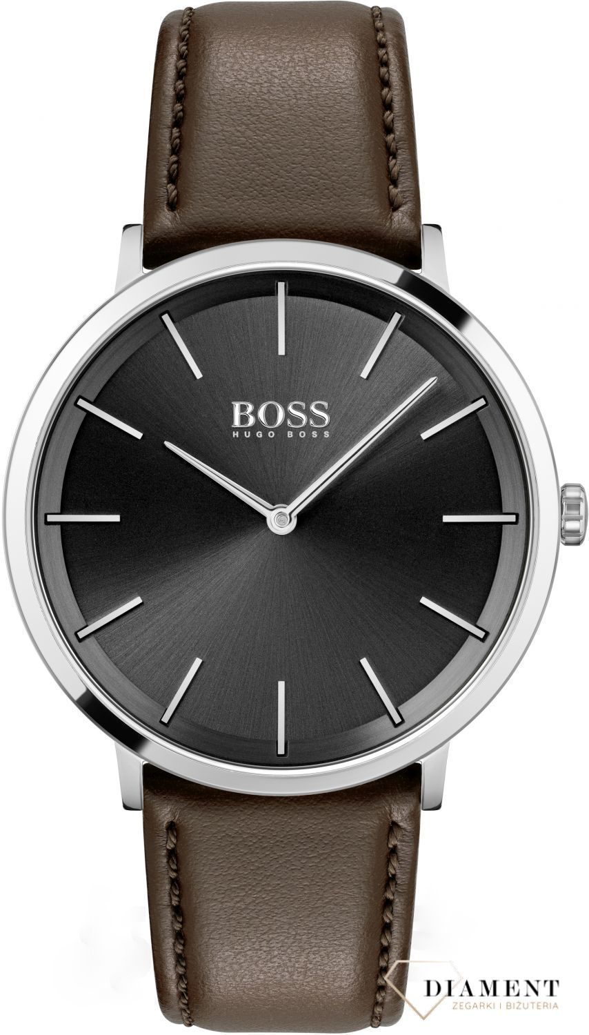 Zegarek męski na pasku Hugo Boss 1513829 z czarną tarczą, klasyczny..jpg