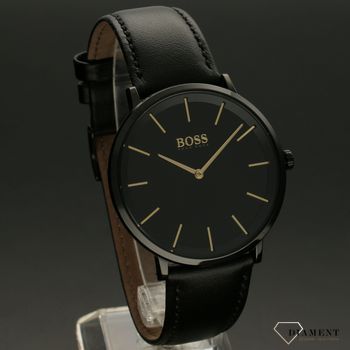 Czarny zegarek na pasku Hugo Boss. czarno złoty zegarek o numerze katalogowym 1513830 (1).jpg