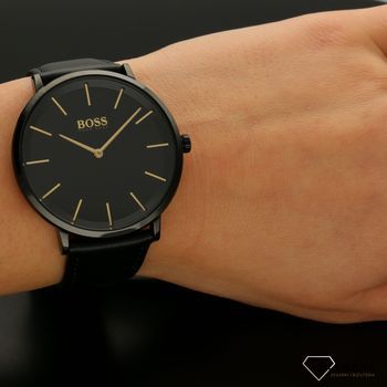 Czarny zegarek na pasku Hugo Boss. czarno złoty zegarek o numerze katalogowym 1513830 (5).jpg