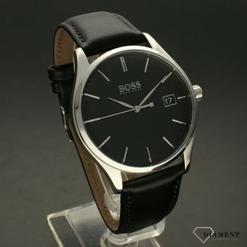 Zegarek męski na czarnym pasku skórzanym Hugo Boss 1513831 to elegancki zegarek do garnituru (1).jpg